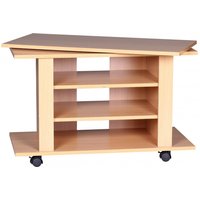 TV HiFi Bank Buche Fernsehtisch drehbar & rollbar 75 x 38 x 51 cm TV HiFi Bank Buche Fernsehtisch drehbar & rollbar 75 x 38 x 51 cm von Wohnling