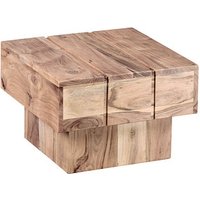 WOHNLING Beistelltisch Holz akazie 44,0 x 44,0 x 30,0 cm von Wohnling