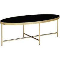 WOHNLING Couchtisch Glas schwarz, gold 110,0 x 56,0 x 40,0 cm von Wohnling