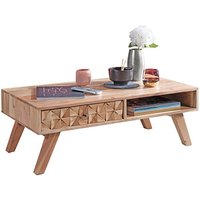 WOHNLING Couchtisch Holz akazie 95,0 x 50,0 x 35,0 cm von Wohnling