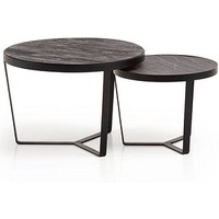 WOHNLING Couchtische-Set Massivholz schwarz WOHNLING Couchtische-Set Massivholz schwarz von Wohnling
