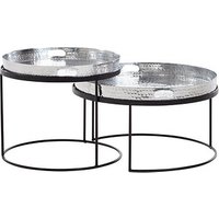 WOHNLING Couchtische-Set Aluminium silber von Wohnling