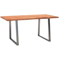 WOHNLING Esstisch akazie rechteckig, Trapez-Gestell chrom, 200,0 x 100,0 x 76,0 cm WOHNLING Esstisch akazie rechteckig, Trapez-Gestell chrom, 200,0 x 100,0 x 76,0 cm von Wohnling