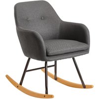 WOHNLING Schaukelstuhl 100% Polyester dunkelgrau von Wohnling