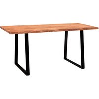 WOHNLING Schreibtisch akazie rechteckig, Trapez-Gestell schwarz 200,0 x 100,0 cm WOHNLING Schreibtisch akazie rechteckig, Trapez-Gestell schwarz 200,0 x 100,0 cm von Wohnling