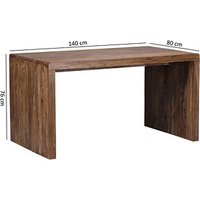 WOHNLING Schreibtisch braun rechteckig, Wangen-Gestell braun 140,0 x 80,0 cm WOHNLING Schreibtisch braun rechteckig, Wangen-Gestell braun 140,0 x 80,0 cm von Wohnling