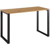 WOHNLING Schreibtisch eiche rechteckig, U-Fuß-Gestell schwarz 120,0 x 60,0 cm von Wohnling