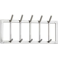 WOHNLING Wandgarderobe WL6.443 silber Metall 10 Haken 65,0 x 30,0 cm von Wohnling