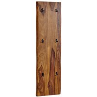 WOHNLING Wandgarderobe WL6.548 sheesham Holz 6 Haken 40,0 x 140,0 cm von Wohnling