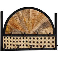 WOHNLING Wandgarderobe WL6.590 braun Holz 9 Haken 53,0 x 40,0 cm WOHNLING Wandgarderobe WL6.590 braun Holz 9 Haken 53,0 x 40,0 cm von Wohnling