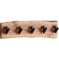 Wandgarderobe Holz Metall 60 x 17 x 9 cm von Wohnling