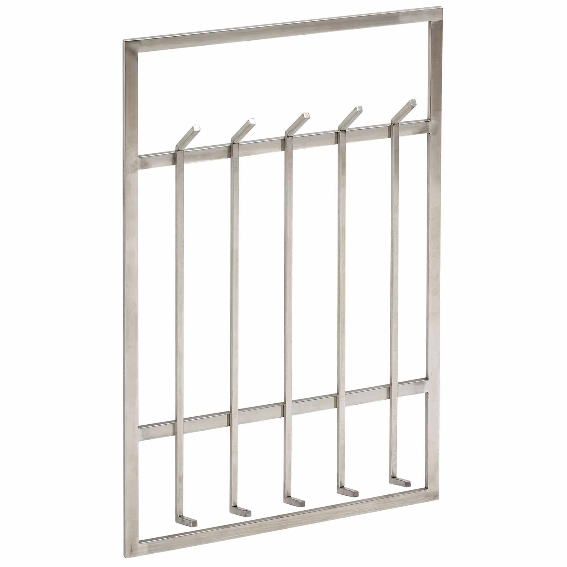 Wandgarderobe Metall Silber 60x100x7,5 cm Design Flurgarderobe Stahl Wandgarderobe Metall Silber 60x100x7,5 cm Design Flurgarderobe Stahl von Wohnling