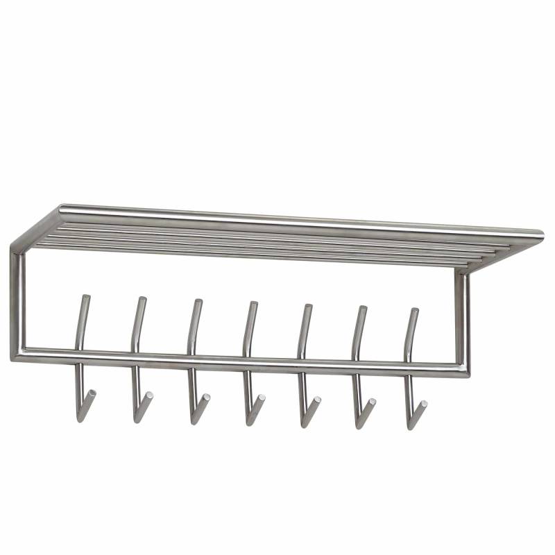 Wandgarderobe Metall Silber 74,5x39x19,5 cm Flurgarderobe mit Ablage von Wohnling
