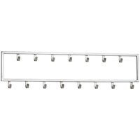 Wandgarderobe Metall Silber 80x20x4 cm von Wohnling