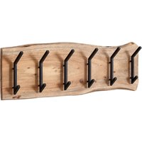 Wandgarderobe natur schwarz pulverbeschichtet B/H/T: ca. 100x29x12,5 cm von Wohnling