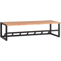 Wandgarderobe natur schwarz pulverbeschichtet B/H/T: ca. 80x33x22 cm von Wohnling