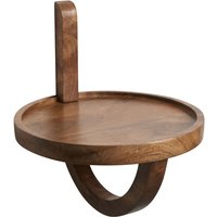 Wandregal 30x33x30 cm Massivholz Nachttisch Wand Hängeregal Regal Rund von Wohnling