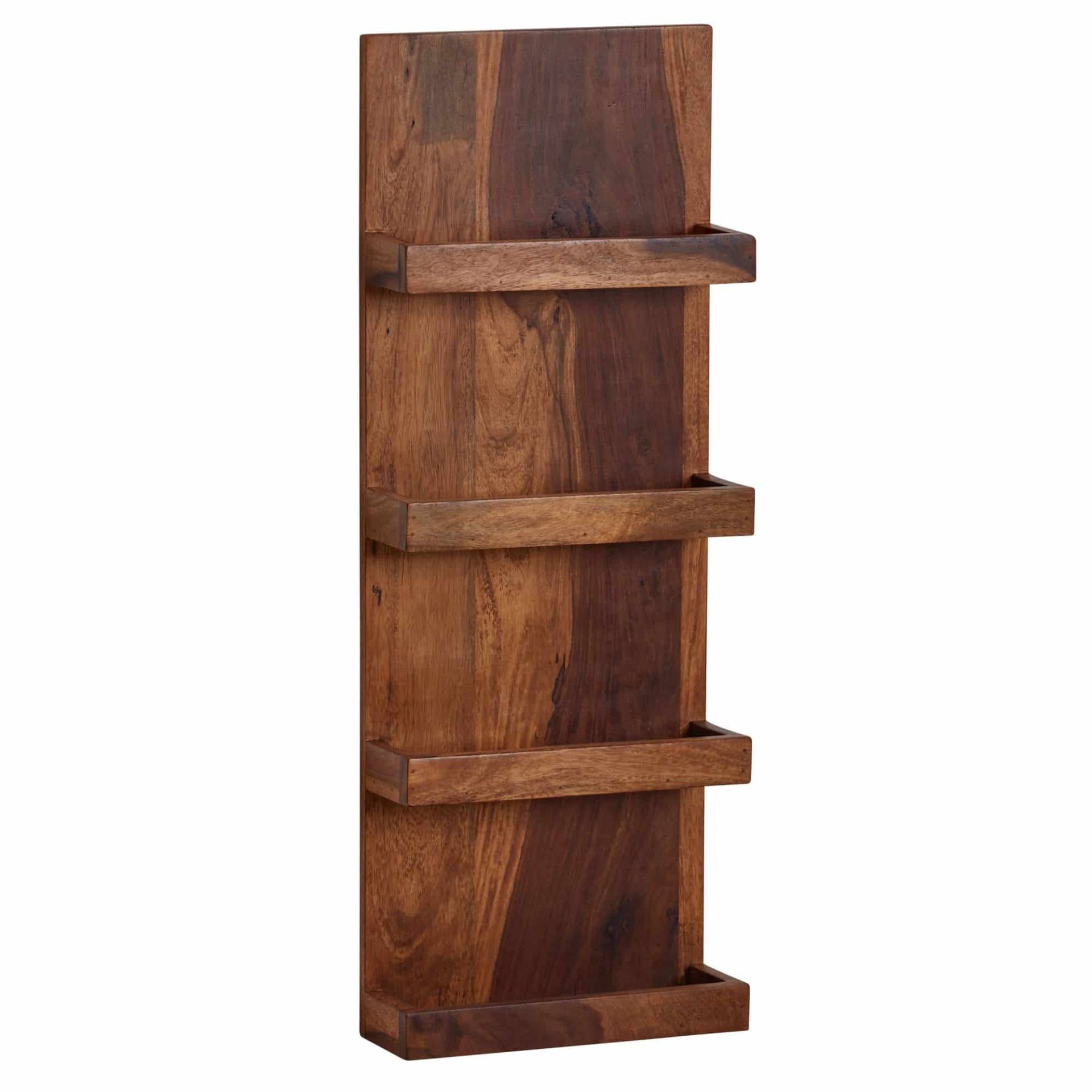 Wandregal 30x80x10 cm Sheesham Massivholz Hängeregal Modern Schwebend Wandregal 30x80x10 cm Sheesham Massivholz Hängeregal Modern Schwebend von Wohnling
