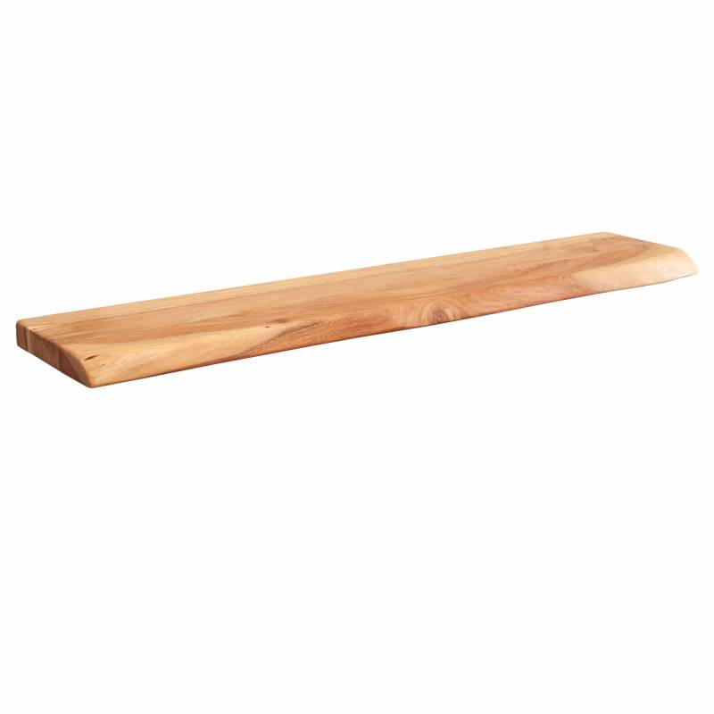Wandregal mit Baumkante Akazie Massivholz 80 cm von Wohnling