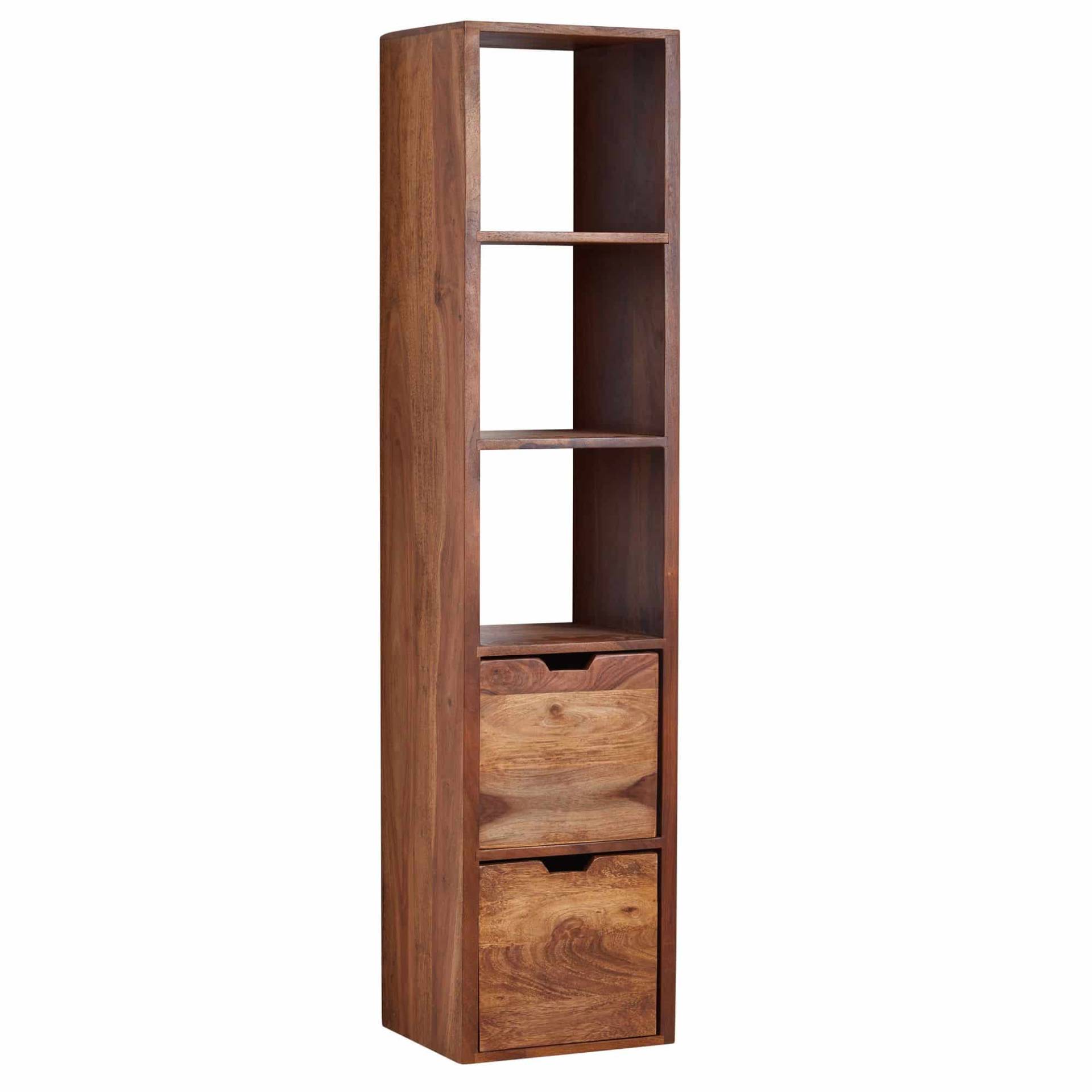 Wandregal mit Schubladen 35x150x30 cm Sheesham Massivholz Hängeregal Wandregal mit Schubladen 35x150x30 cm Sheesham Massivholz Hängeregal von Wohnling