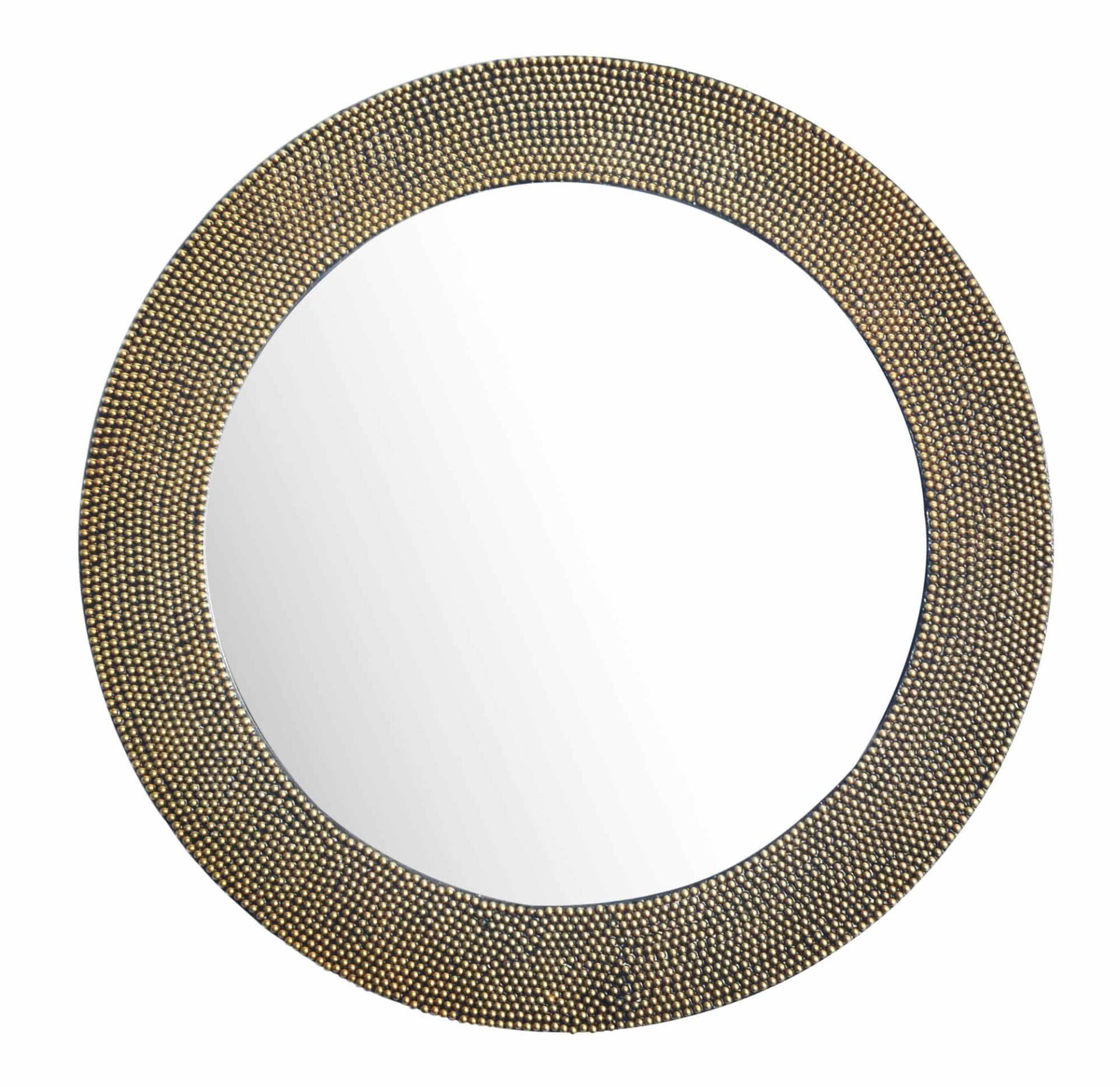 Wandspiegel 60 cm Metall Design Hängespiegel Gold von Wohnling