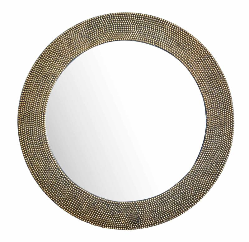 Wandspiegel 60 cm Metall Design Hängespiegel Gold von Wohnling