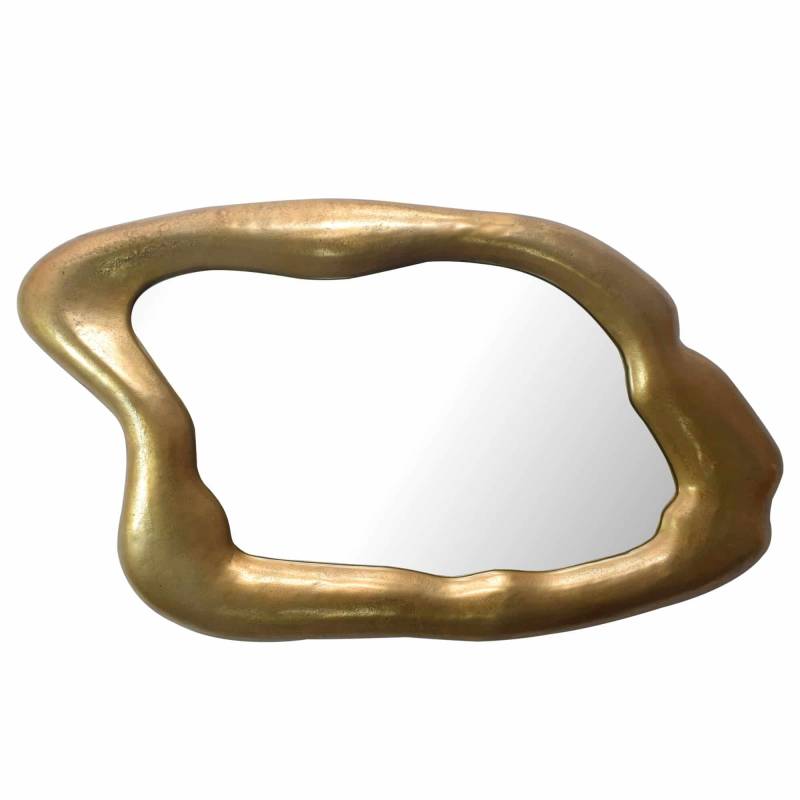 Wandspiegel Asymmetrisch 100x57 cm Metall Design Hängespiegel Gold von Wohnling