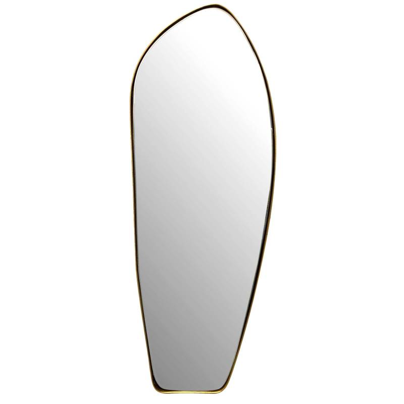 Wandspiegel Asymmetrisch 33x90cm Metall Gold Design Länglich Flurspiegel Modern von Wohnling