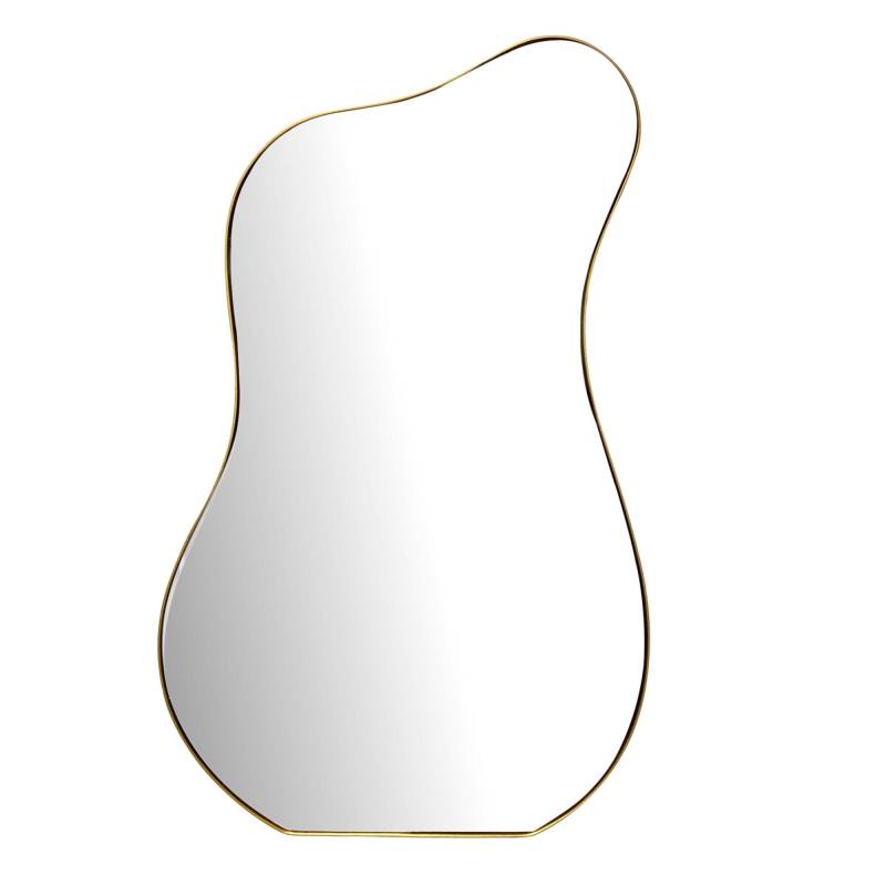 Wandspiegel Asymmetrisch 60x100cm Metall Gold Eisen Rahmen Modern von Wohnling