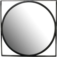 Wandspiegel Schwarz 54x54 cm Metall von Wohnling