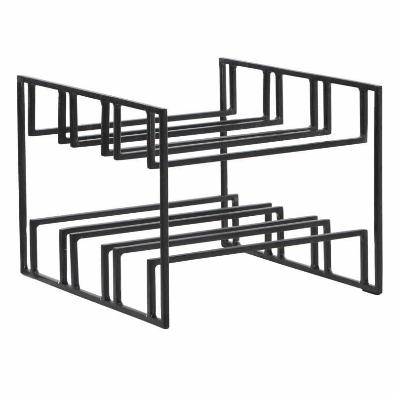 Weinflaschenhalter für 6 Flaschen 29x21x25 cm Weinregal Schwarz Metall von Wohnling
