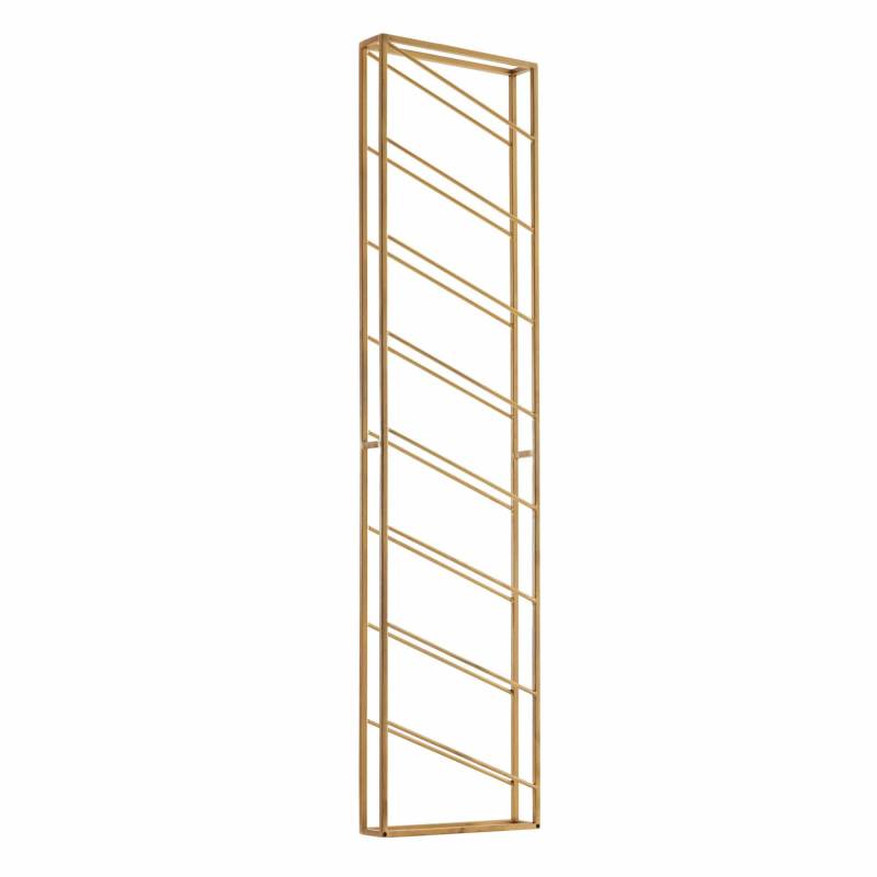 Weinregal Wand Metall Gold 36x150x8 cm Groß für 8 Flaschen von Wohnling