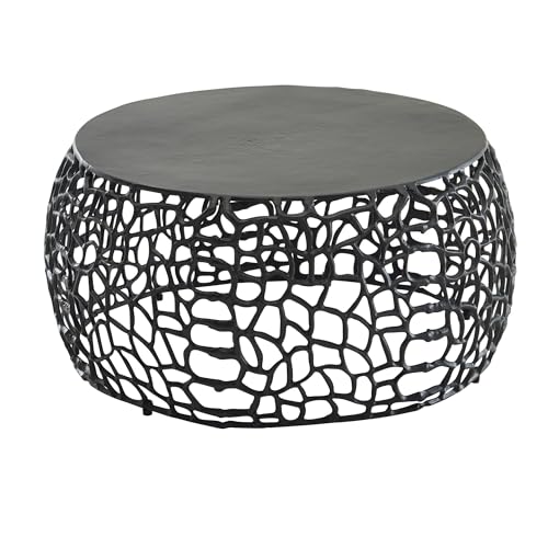 Wohnling Couchtisch Metall Schwarz 66x66x30 cm Sofatisch Aluminium Rund, Design Wohnzimmertisch mit AST-Struktur, Kleiner Kaffeetisch Modern, Beistelltisch Anstelltisch Wohnzimmer Wohnling Couchtisch Metall Schwarz 66x66x30 cm Sofatisch Aluminium Rund, Design Wohnzimmertisch mit AST-Struktur, Kleiner Kaffeetisch Modern, Beistelltisch Anstelltisch Wohnzimmer von Wohnling
