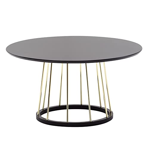 Wohnling Couchtisch Rund 80x80x42 cm Schwarz Gold Sofatisch Metall Modern, Runder Wohnzimmertisch Salontisch, Tisch Wohnzimmer Groß, Kaffeetisch Loungetisch Wohnling Couchtisch Rund 80x80x42 cm Schwarz Gold Sofatisch Metall Modern, Runder Wohnzimmertisch Salontisch, Tisch Wohnzimmer Groß, Kaffeetisch Loungetisch von Wohnling