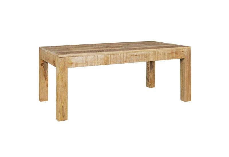 Wohnling Couchtisch WL5.085 (110x60x47 cm Massivholz Mango Natur Rechteckig), Großer Wohnzimmertisch, Sofatisch Kaffeetisch von Wohnling