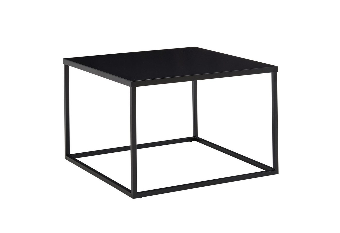 Wohnling Couchtisch Couchtisch 60x60x40cm Metall Wohnzimmertisch Sofatisch Tisch Industria (60x60x40 cm, Sofatisch Industrial Design Schwarz), Wohnzimmertisch Kaffeetisch mit Metall-Gestell von Wohnling
