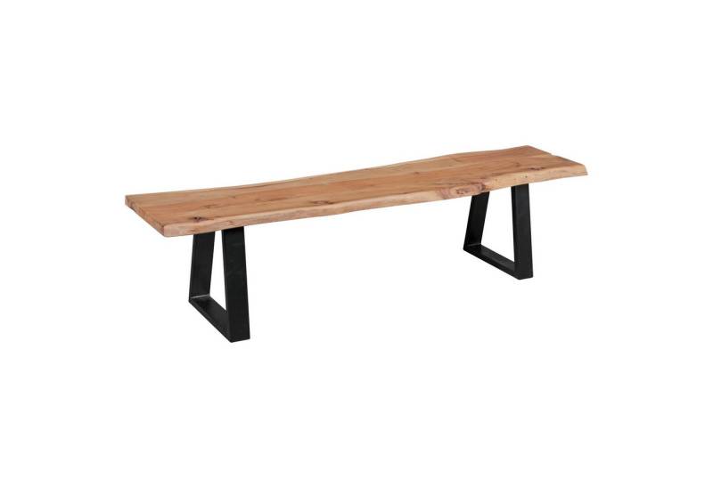 Wohnling Essbank WL1.824 (Baumstamm Massivholz Akazie 180 x 45 x 40 cm), Esszimmerbank mit Baumkante, Holzbank Landhaus von Wohnling