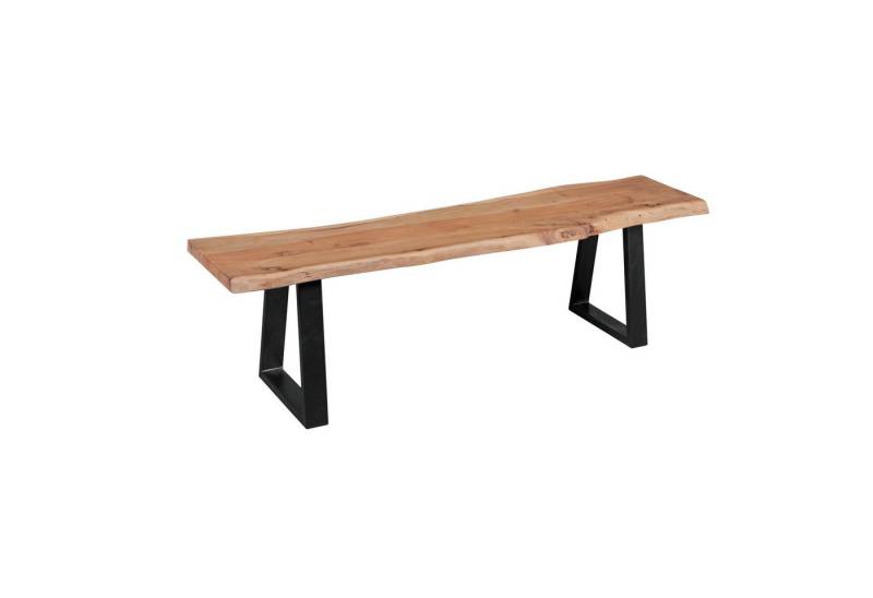 Wohnling Essbank WL1.825 (Baumstamm Massivholz Akazie 160 x 45 x 40 cm), Esszimmerbank mit Baumkante, Holzbank Landhaus von Wohnling