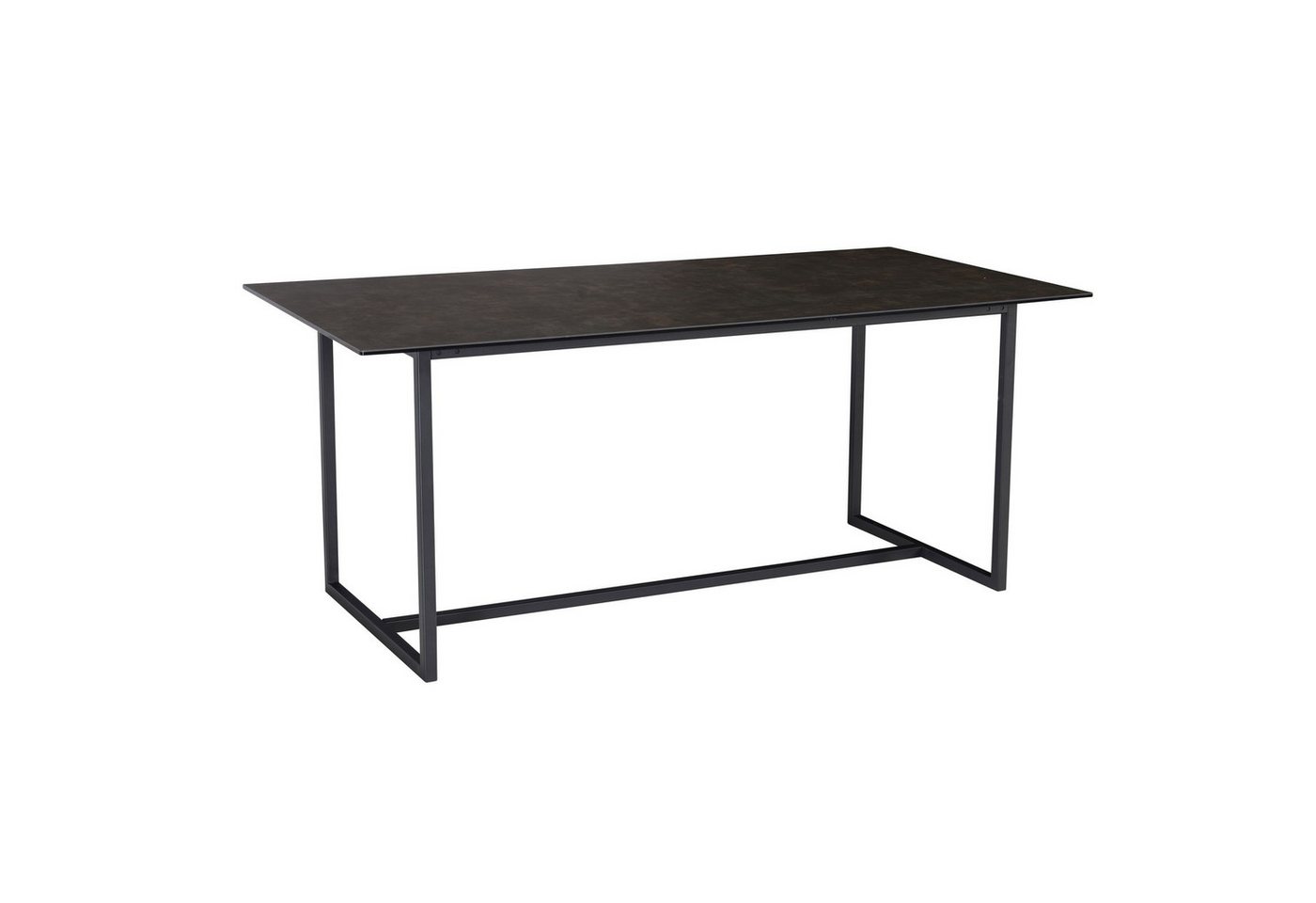 Wohnling Esstisch Esszimmertisch 180x90x76 cm Keramik Glas Esstisch Schwarz, (Küchentisch Groß, Glastisch Rechteckig, Speisetisch Esszimmer mit), Küchentisch Groß, Glastisch Rechteckig, Speisetisch Esszimmer mit von Wohnling