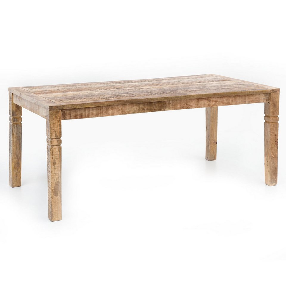 Wohnling Esstisch Esstisch WL5.078 120 x 70cm Esszimmertisch Massiv Holz Tisch Küchentis (120x76x70 cm Mango Massivholz Rechteckig Rustikal), Kleiner Esszimmertisch, Küchentisch Holztisch von Wohnling