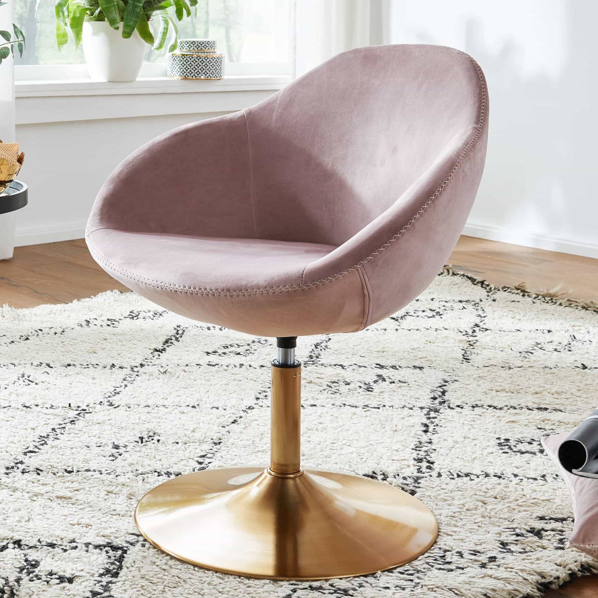 Wohnling Lounge- & Cocktailsessel WL6.204 – Eleganter Relaxsessel in Rosa/Gold mit 360° Drehfunktion. Wohnling Lounge- & Cocktailsessel WL6.204 – Eleganter Relaxsessel in Rosa/Gold mit 360° Drehfunktion. von Wohnling