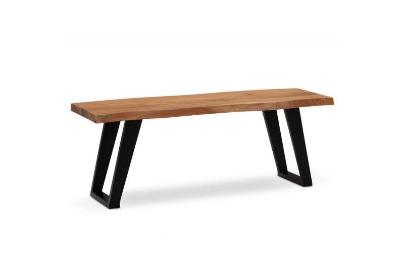 Wohnling Sitzbank WL7.288 (Akazie Massivholz / Metall Bank 120x40x45,5 cm), Flurbank Modern, Kleine Dielenbank 2 Personen von Wohnling