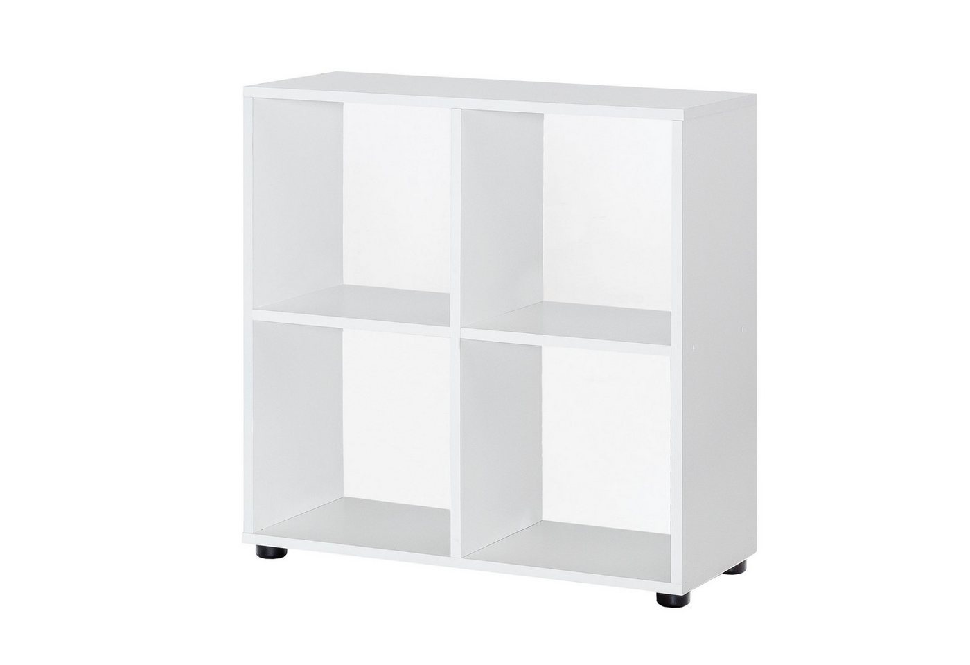 Wohnling Standregal WL5.279, mit 4 Fächern Weiß 70 x 72 x 29 cm, Bücherregal, Raumteiler Quadratisch, Würfelregal Modern von Wohnling