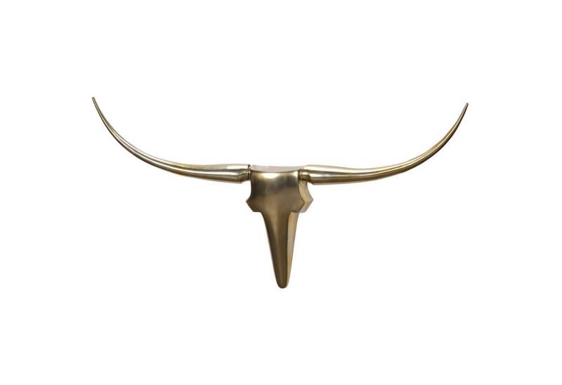 Wohnling Wanddekoobjekt WL1.391 (Geweih L Wanddekoration 125 cm Aluminium Gold), Jagdtrophäe Wandschmuck, Wandgeweih Alu Modern von Wohnling
