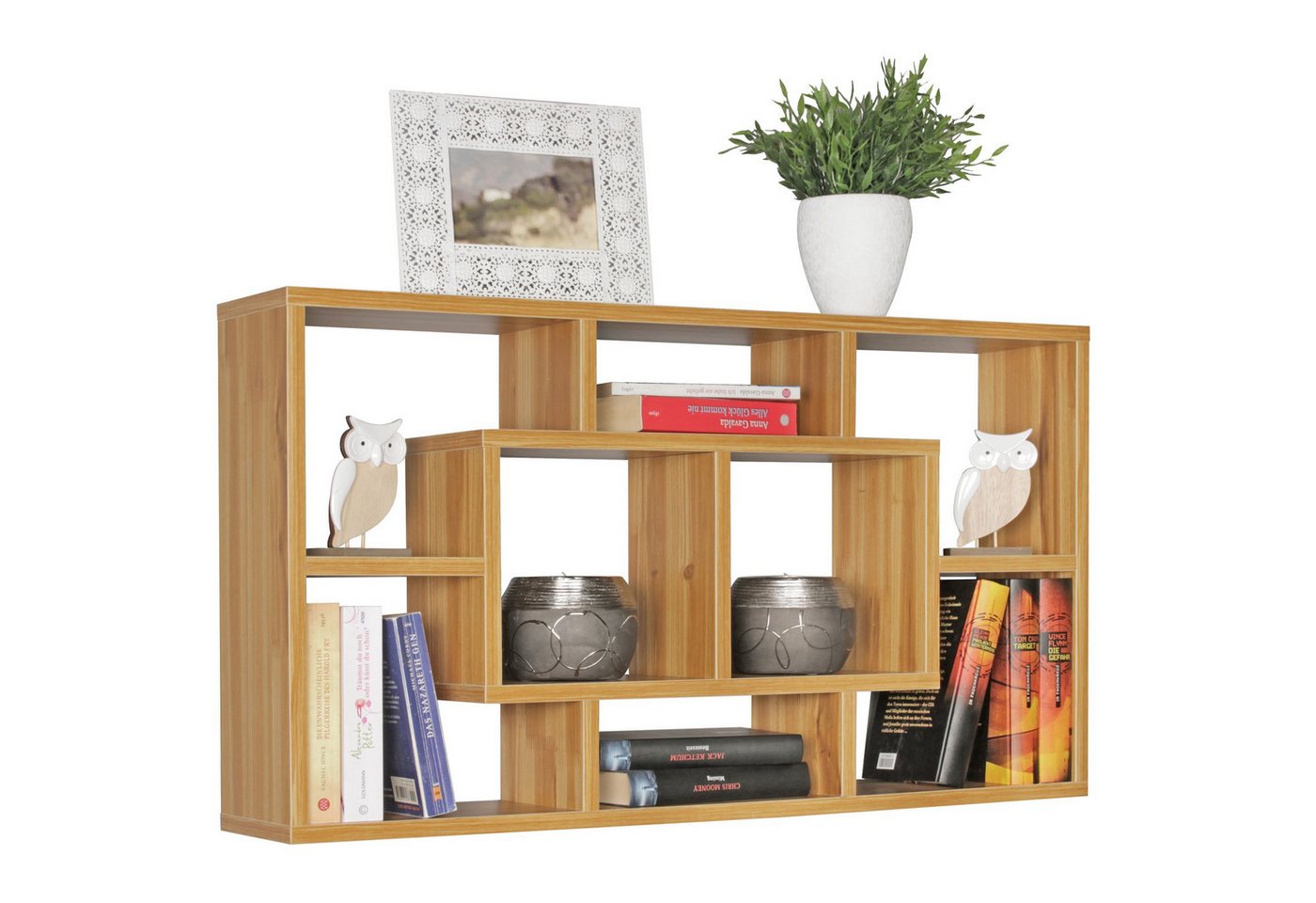 Wohnling Wandregal WL5.169, Buche 85x47,5x16 cm MDF-Holz, Hängeregal Modern, Wandboard Freischwebend Dekoregal Bücherregal Wand von Wohnling