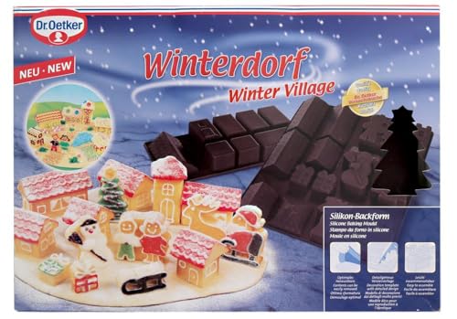 Dr. Oetker 1597 Silikon-Backform „Winterdorf“ 3D-Backen von Wohnorama