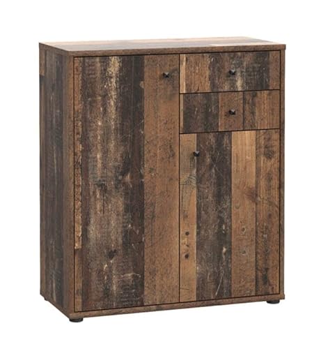 Kommode 2-TRG T2KK50 TEMPRA Old Wood Vintage von Wohnorama