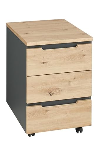 Wohnorama Rollcontainer Memphis Graphit/Artisan von Wohnorama