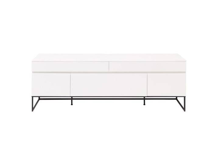 CASA DOMA, Wilco Lowboard mit 2 Türen, 2 Schubkästen und 1 Klappe - Lack weiß, Design mit klaren Linien, Grifflose Fronten mit Softclose und Selbsteinzug, in modernem Weiß oder Basalt, Selbsteinzug, Soft-Close-Funktion, Modern von Wohnparc