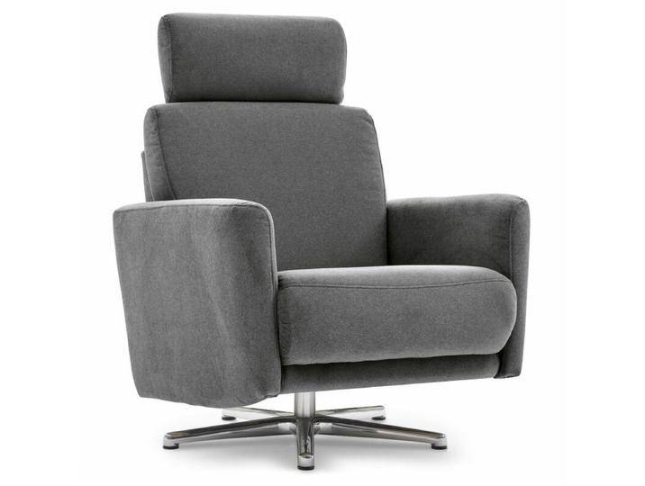 Calizza Interiors Lari Sessel - Flachgewebe in Samt-Optik multiCOLOR 1032 grey , inkl. Kopfstütze, Modern, Zeitlos von Wohnparc